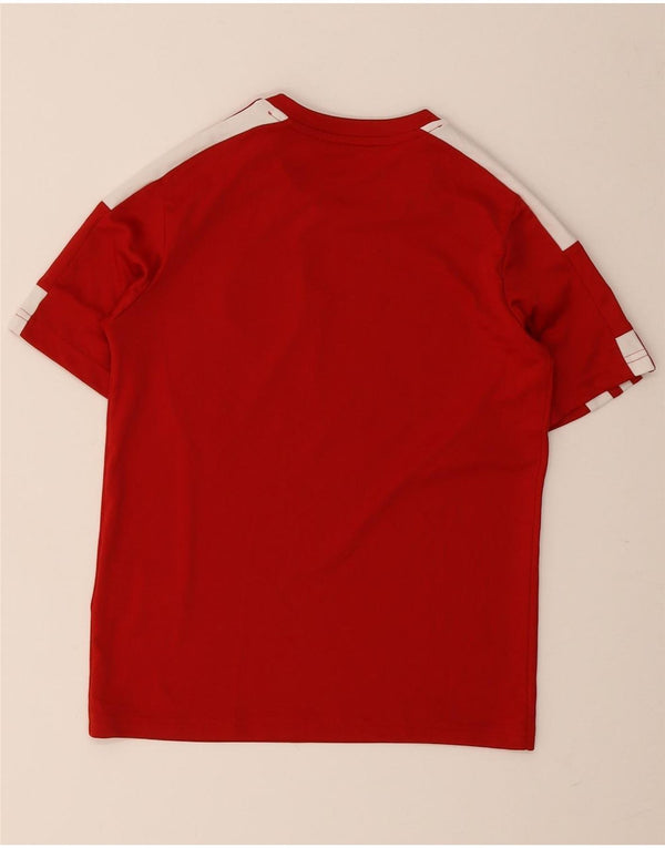 Adidas Boys A.S. Rugby Milano T-Shirt Top 9-10 År Rød Colourblock