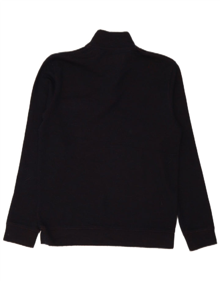 Ted Baker Herre Button Neck Jumper Sweater Størrelse 2 Small Navy Blue Modern