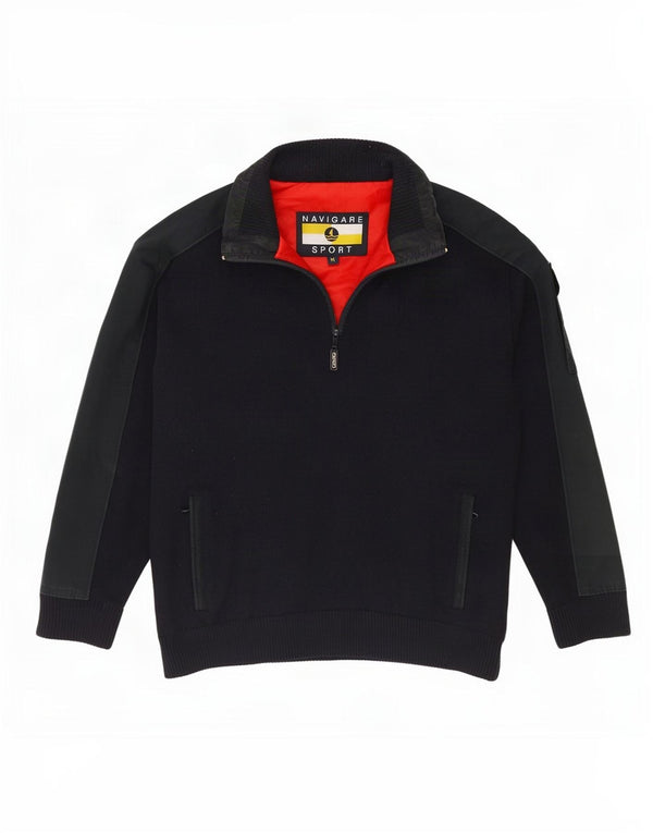 Navigare Ανδρική πλεκτή φούτερ με φερμουάρ 1/4 Jumper Medium Navy Blue Sports