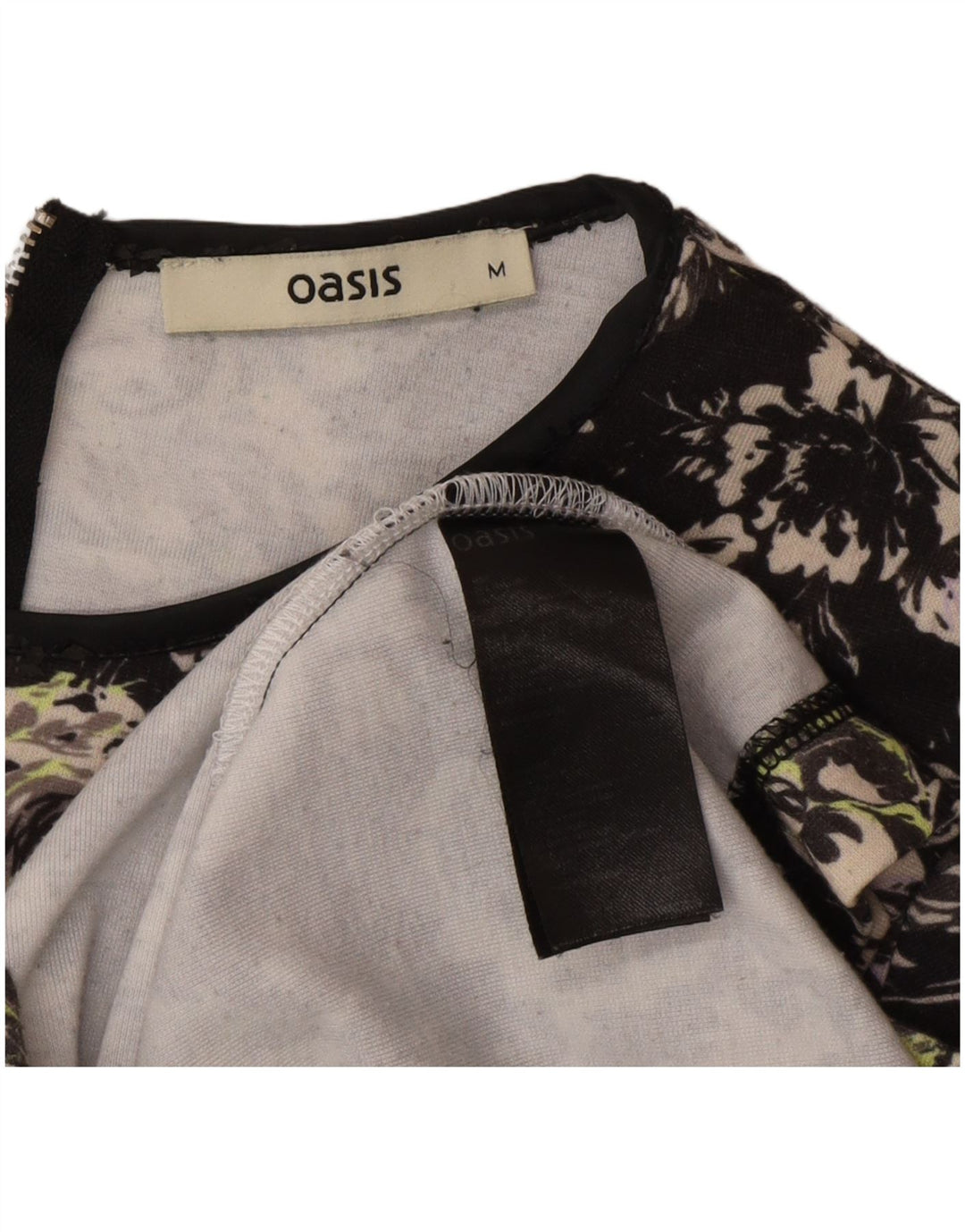 Abito basic da donna Oasis UK 14 Poliestere floreale nero medio