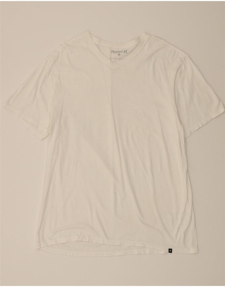 HURLEY Mens T-Shirt Top XL White Cotton Vintage Hurley and Second-Hand Hurley from Messina Hembry 