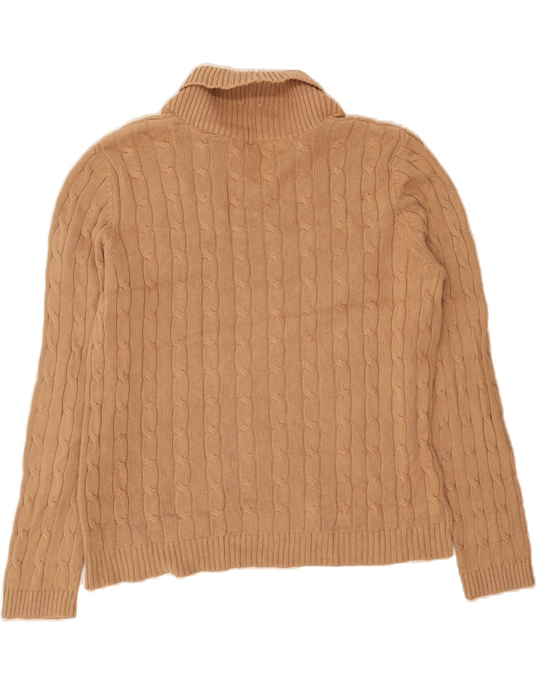 CHAPS Womens Shawl Neck Jumper Sweater UK 18 XL Brown Cotton Vintage Chaps and Second-Hand Chaps from Messina Hembry 
