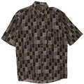 Casa Moda Chemise à manches courtes pour hommes Taille 40 Coton géométrique noir moyen