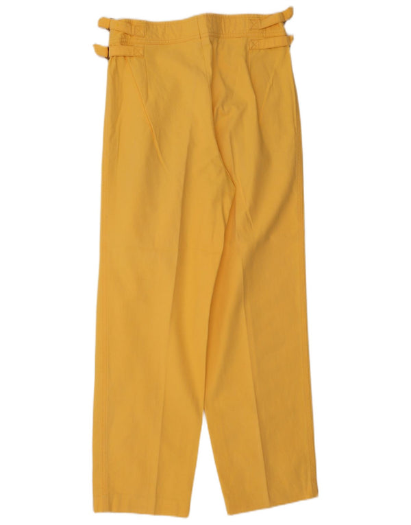 Pantalones Casuales Rectos Mujer Bogner W28 L28 Algodón Amarillo