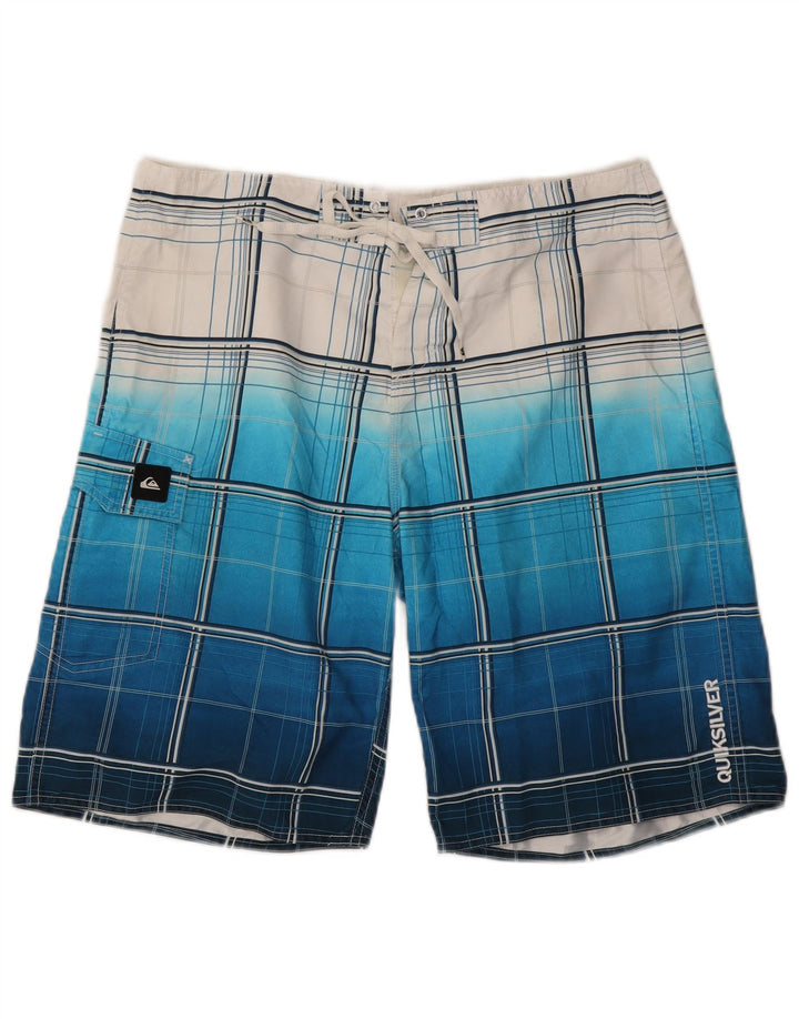 Quiksilver Badeshorts til mænd store blå ternet polyester