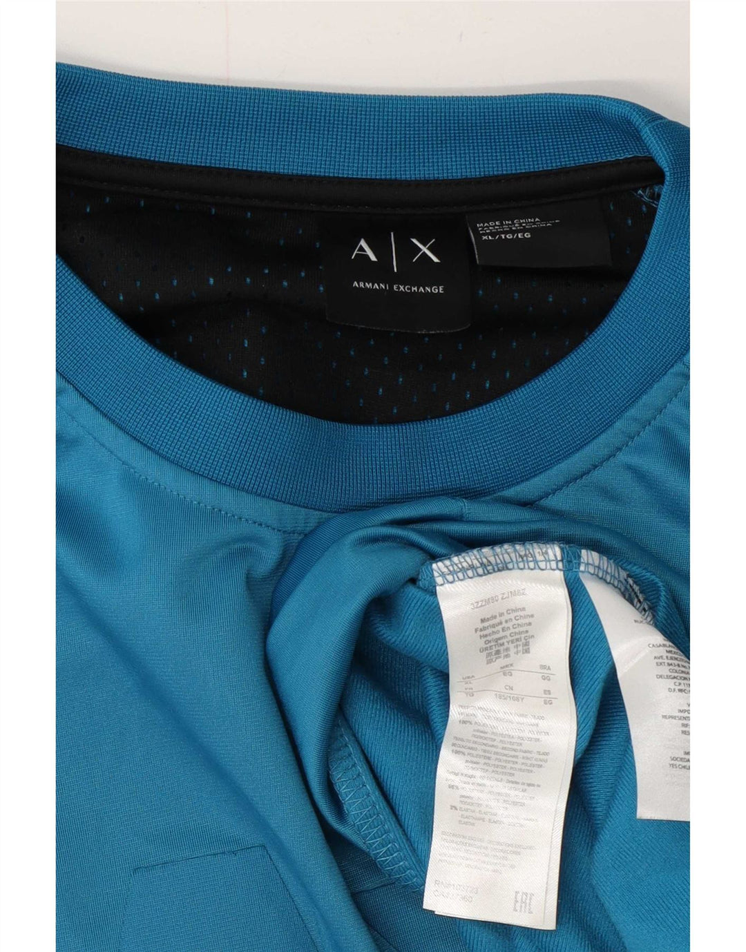 Armani Hombre Sudadera Gráfica Jumper XL Poliéster Azul
