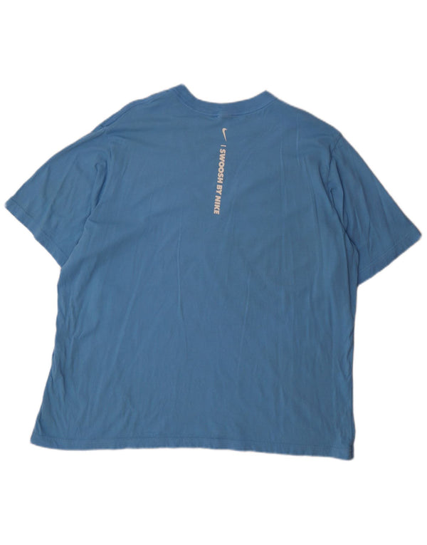 Nike Mens Swoosh Graphic T-Shirt Top 2XL Blue