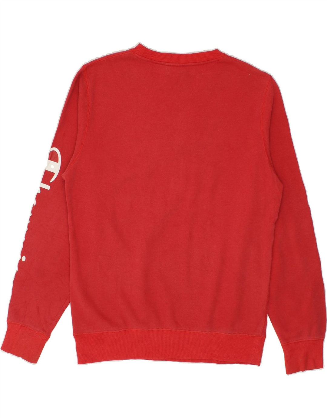 CHAMPION Mens Graphic Sweatshirt Jumper Small Red Cotton Vintage Champion and Second-Hand Champion from Messina Hembry 