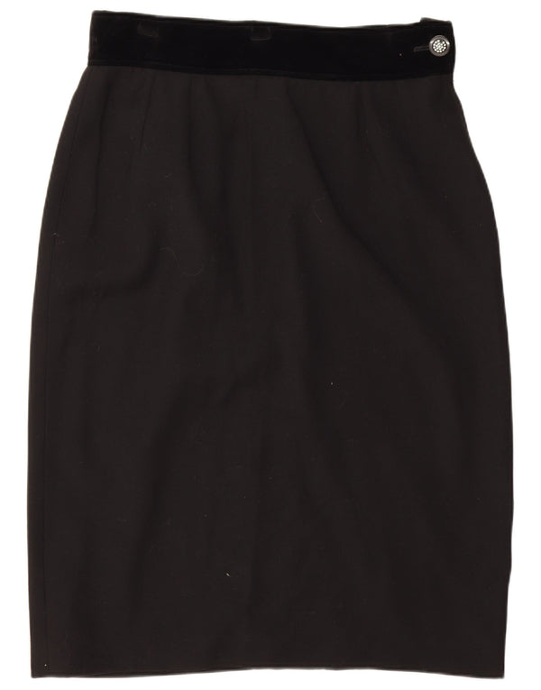 Jupe crayon Valentino pour femme UK 12 Medium W30 Noir
