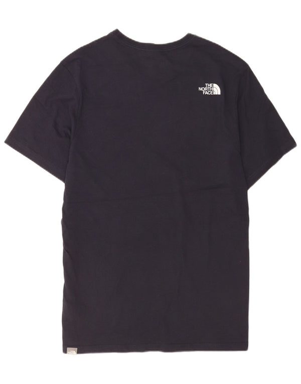 Camiseta masculina estampada de manga curta The North Face grande azul marinho