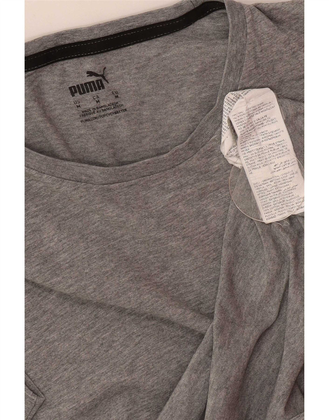 Puma T-Shirt Homme Gris Moyen Moucheté Coton
