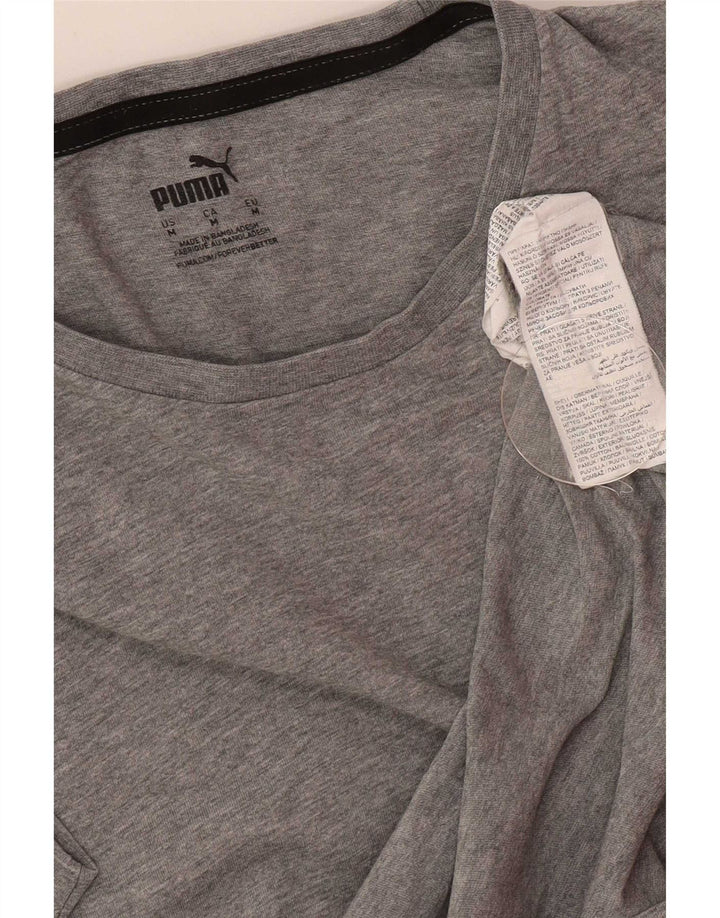 Puma T-Shirt Homme Gris Moyen Moucheté Coton