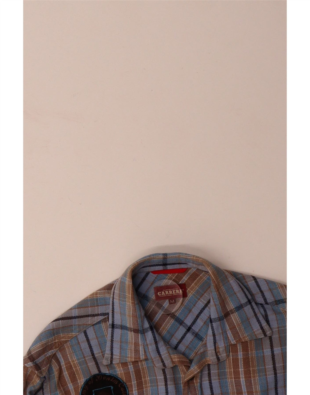 CARRERA Mens Flannel Shirt Medium Multicoloured Check Cotton