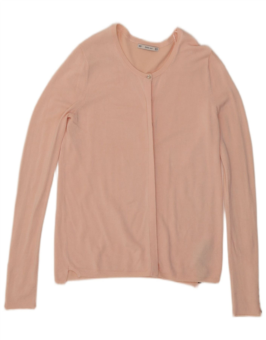 Zara Womens Cardigan Sweater UK 12 Medium Pink Viscose