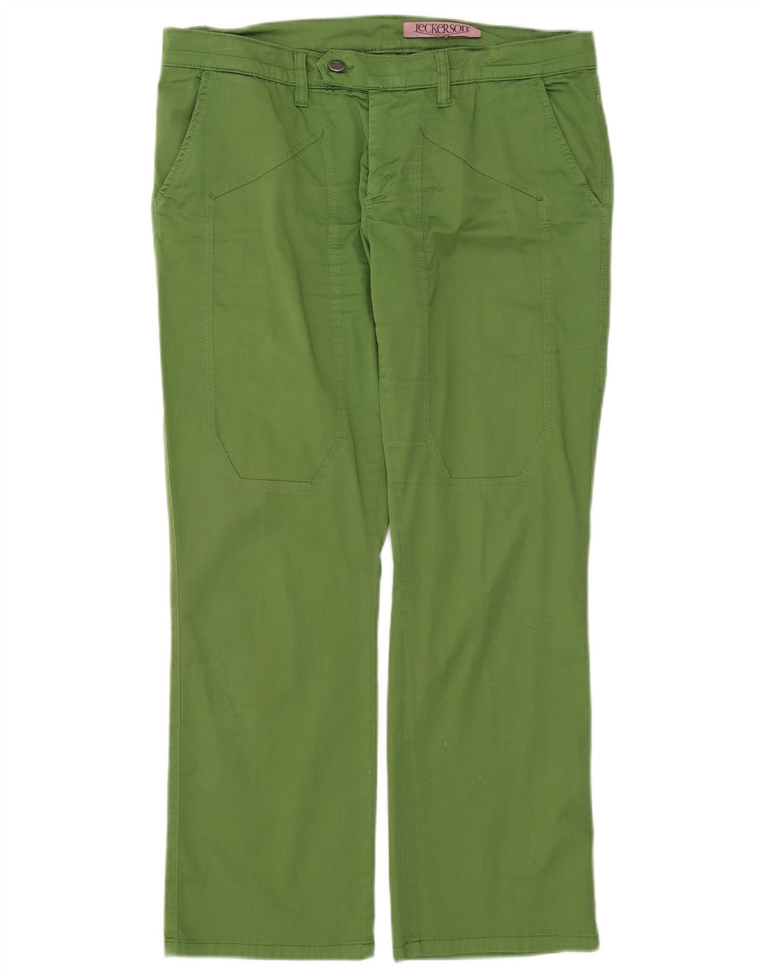Calça feminina JECKERSON de terno reto W32 L27 algodão verde