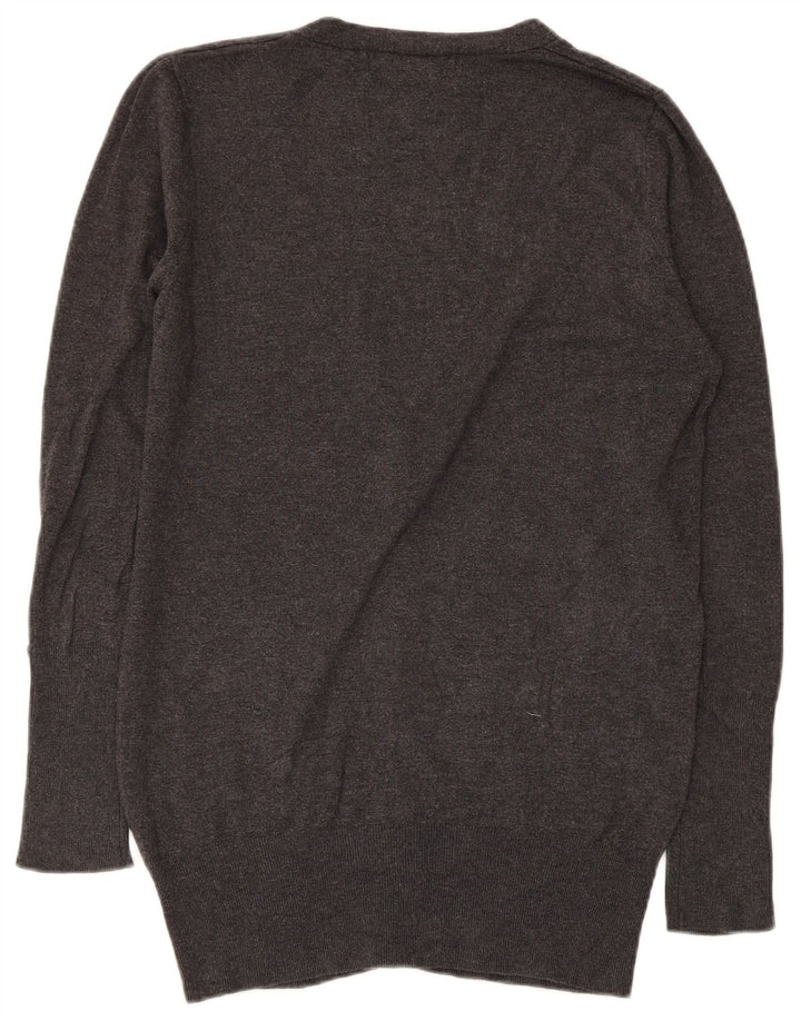 Zara Womens Cardigan Sweater UK 14 Large Grey Rayon