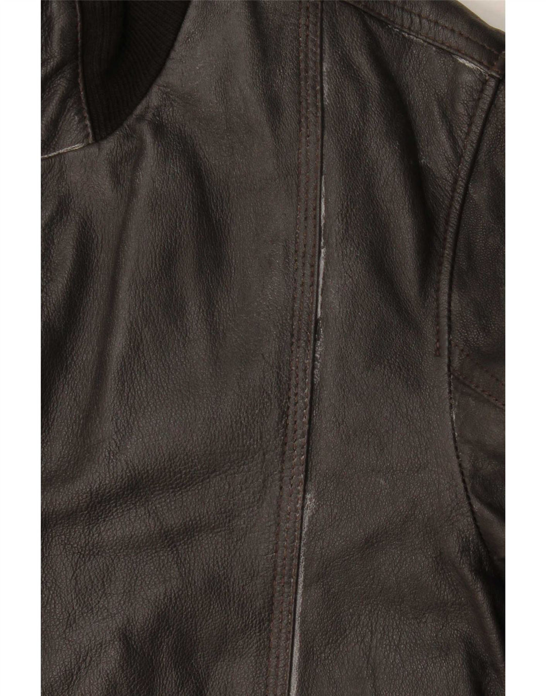 Vintage Mens Bomber Leather Jacket UK 36 Small Brown Leather