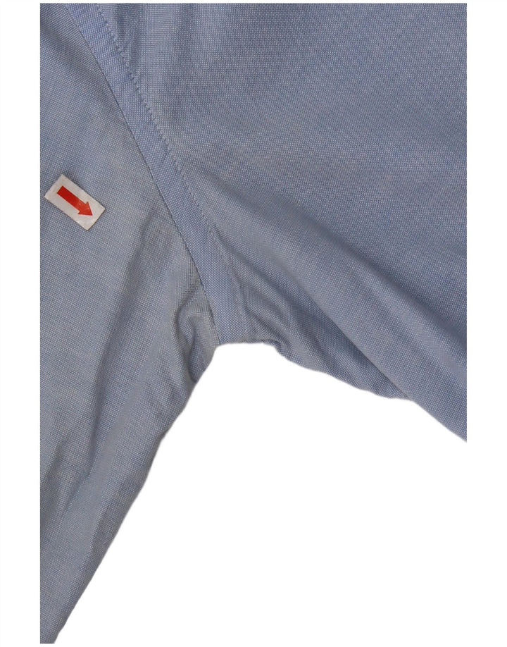 TOMMY HILFIGER Mens Stretch Slim Fit Shirt Medium Blue Cotton