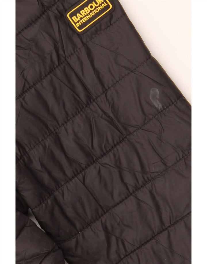 BARBOUR Womens Hooded Padded Jacket UK 10 Small  Black Polyamide