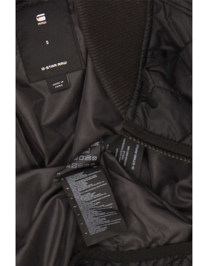 G-Star Womens Quilted Bomber Jacket UK 10 Small Black Polyamide