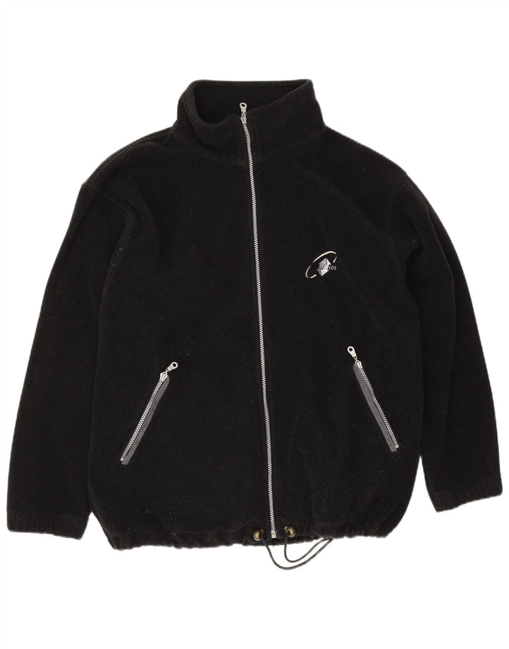 Vintage Mens Fleece Jacket UK 42 XL Black