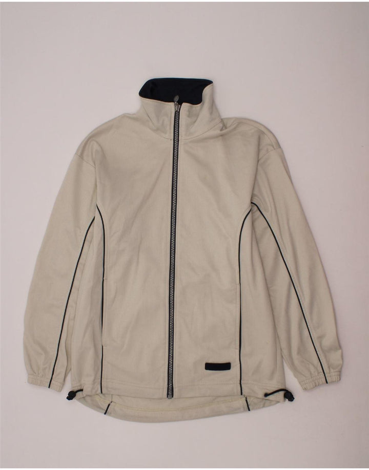ASICS Boys Tracksuit Top Jacket 9-10 Years Off White Polyester Vintage Asics and Second-Hand Asics from Messina Hembry 