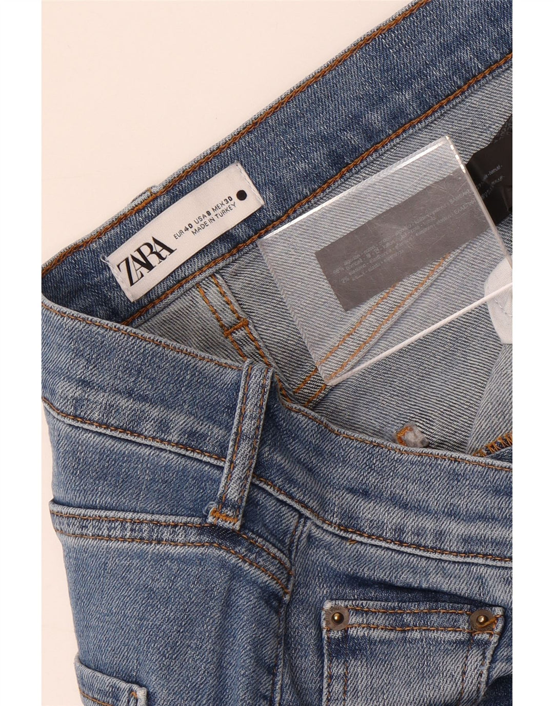 Zara Womens Straight Jeans EU 40 Medium W30 L27 Blue Cotton