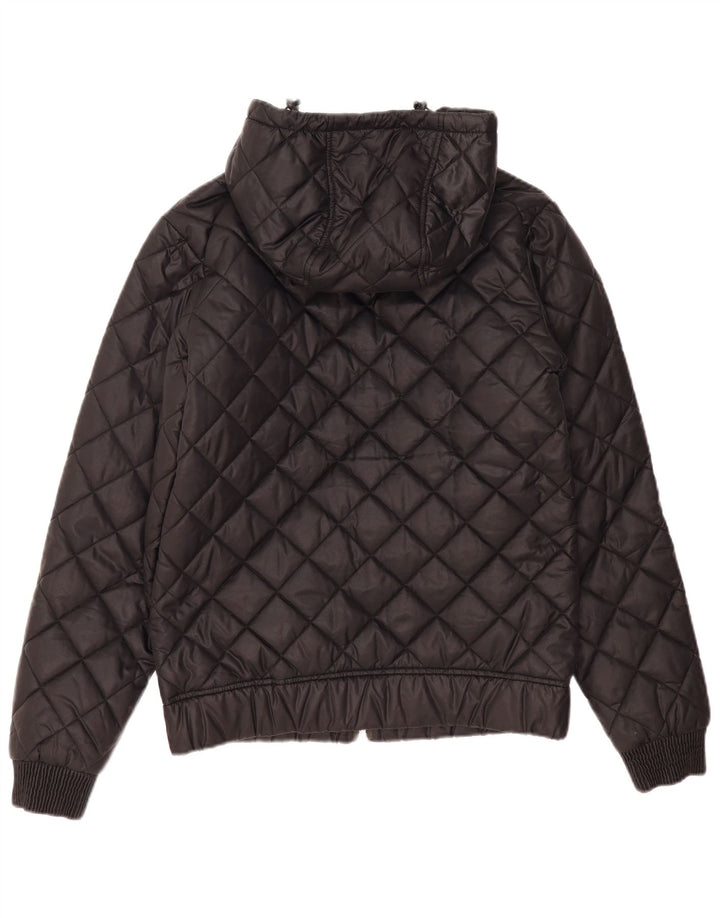 G-Star Mens Hooded Quilted Jacket UK 36 Small Black
