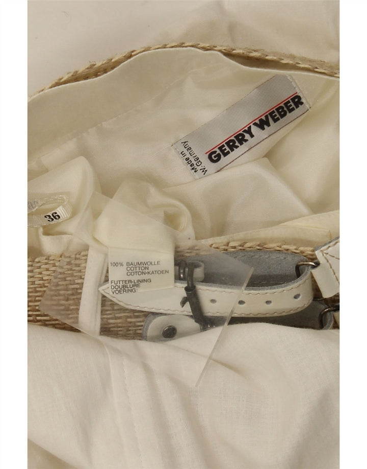 Gerry Weber Womens Flared Skirt EU 36 Small W26 White Bomuld