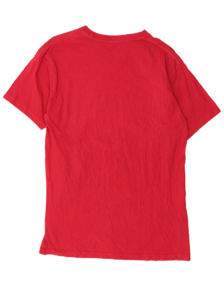 Męski T-shirt z grafiką VANS, bawełniany, średni czerwony