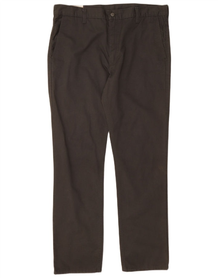 Levi's Mens Straight Chino Trousers W36 L32 Grey Cotton