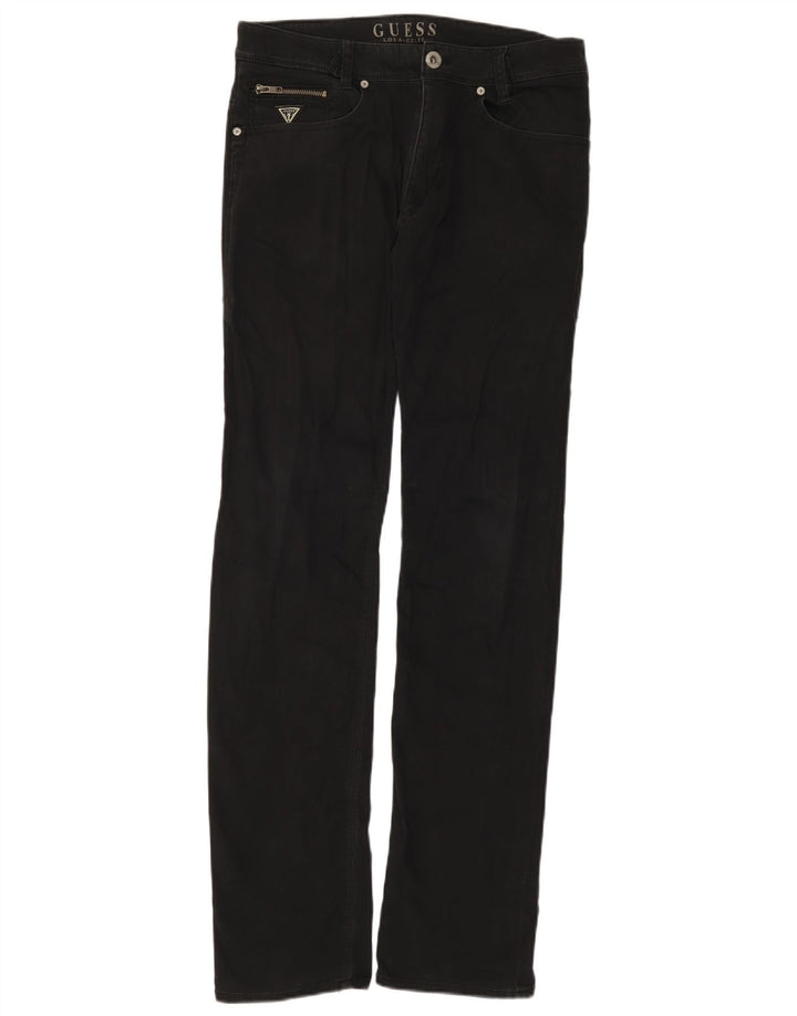 Guess Womens Slim Jeans W30 L34 Black Cotton
