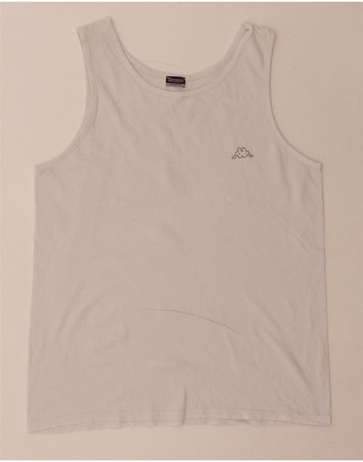 KAPPA Womens Vest Top UK 18 XL White Vintage Kappa and Second-Hand Kappa from Messina Hembry 
