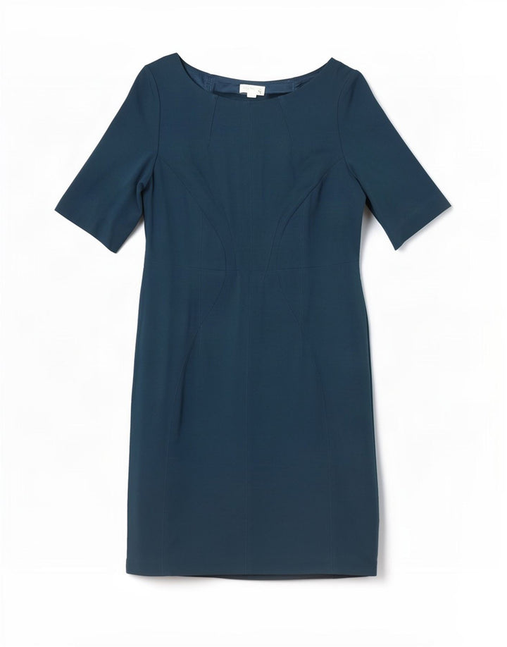 Monsoon Womens Sheath Dress UK 18 XL Blue Viscose