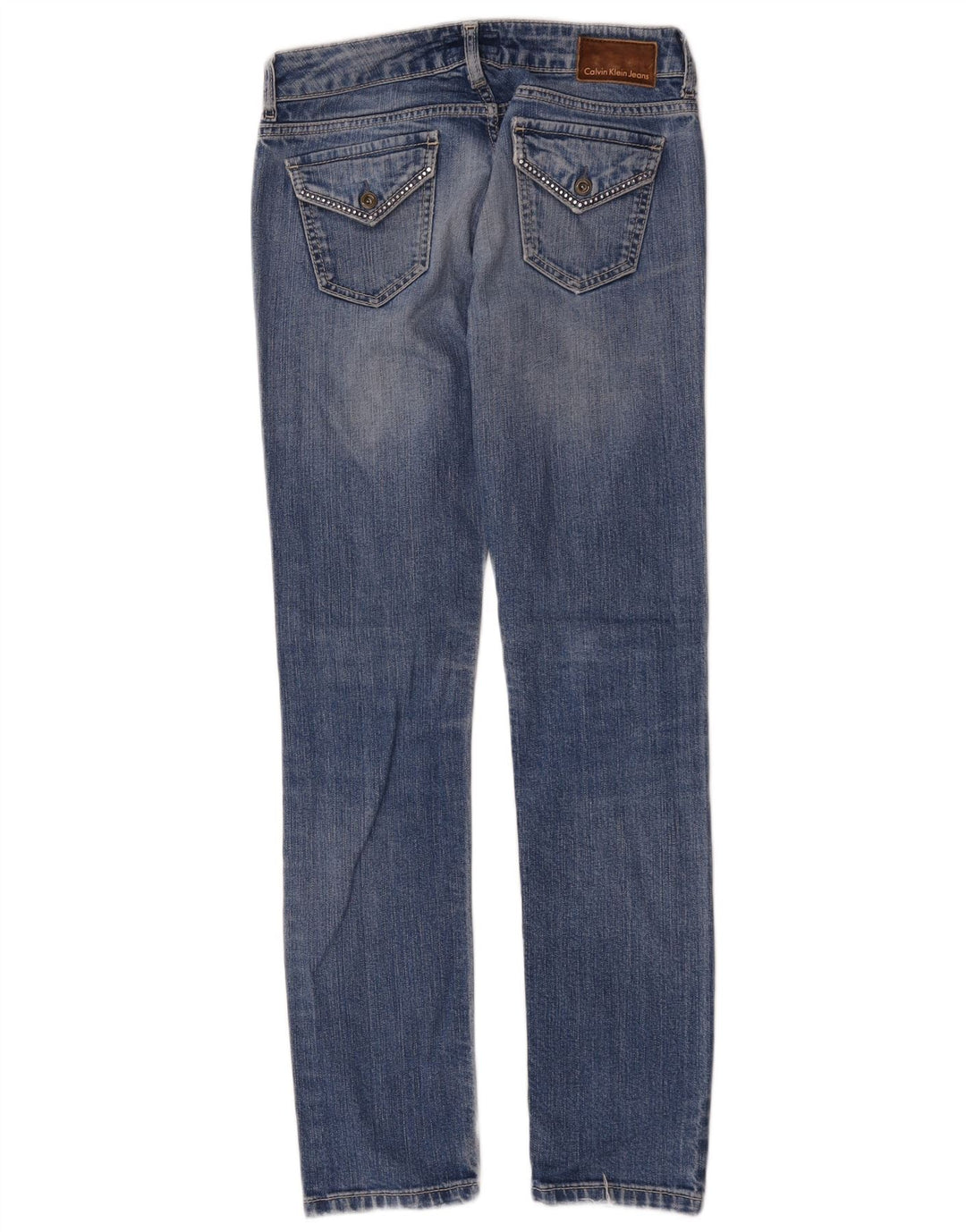 Damskie jeansy Calvin Klein W28 L30 Niebieskie