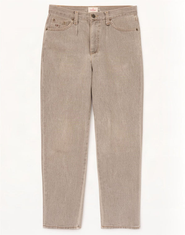 Laura Biagiotti Damen Tapered Jeans W28 L29 Graue Baumwolle