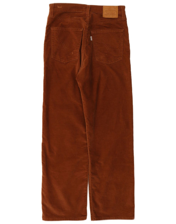 Γυναικείο ψηλόμεσο ίσιο κοτλέ παντελόνι Levi's W27 L27 καφέ βαμβακερό