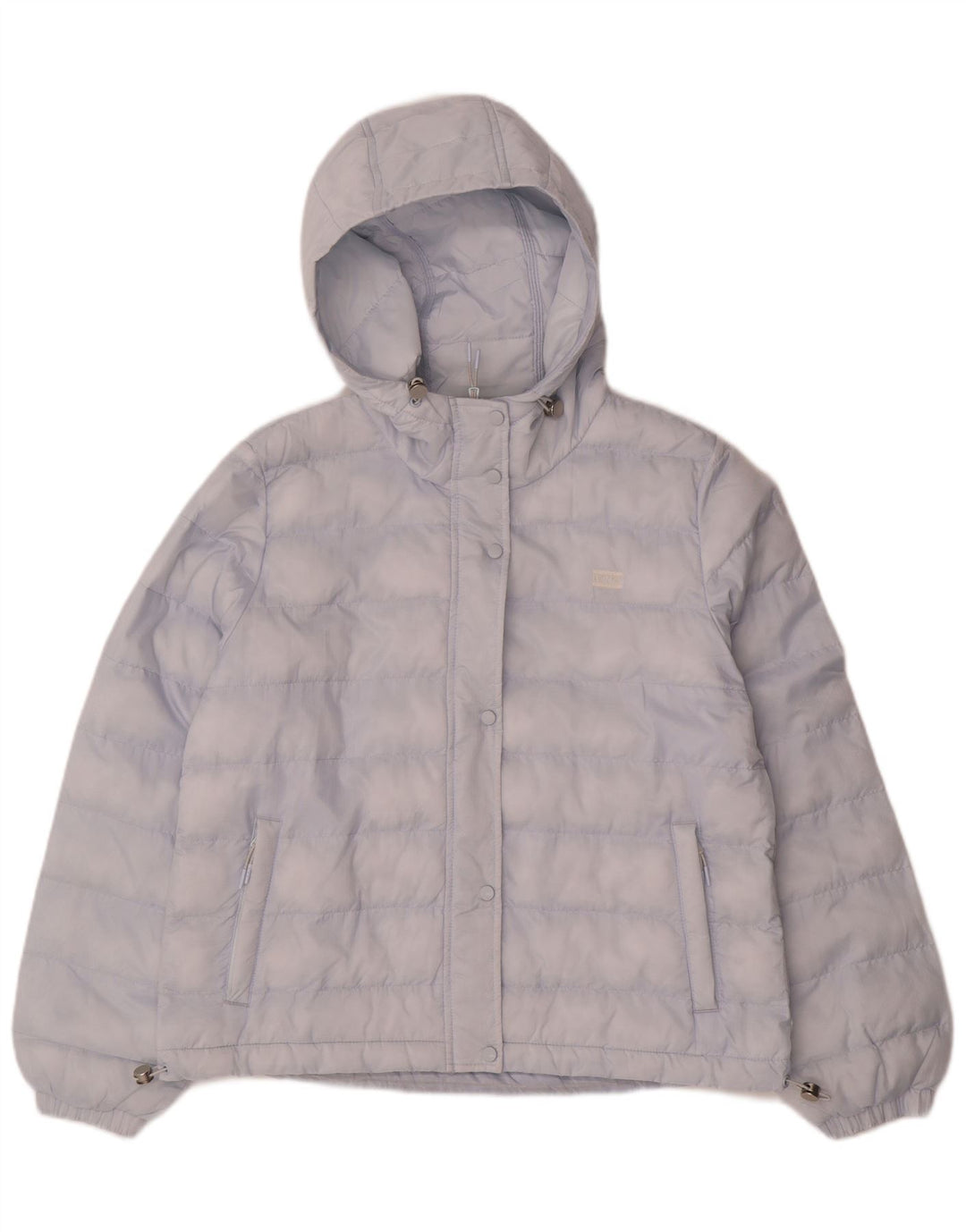 LEVI'S Womens Oversized Hooded Padded Jacket UK 10 Small Blue Polyester