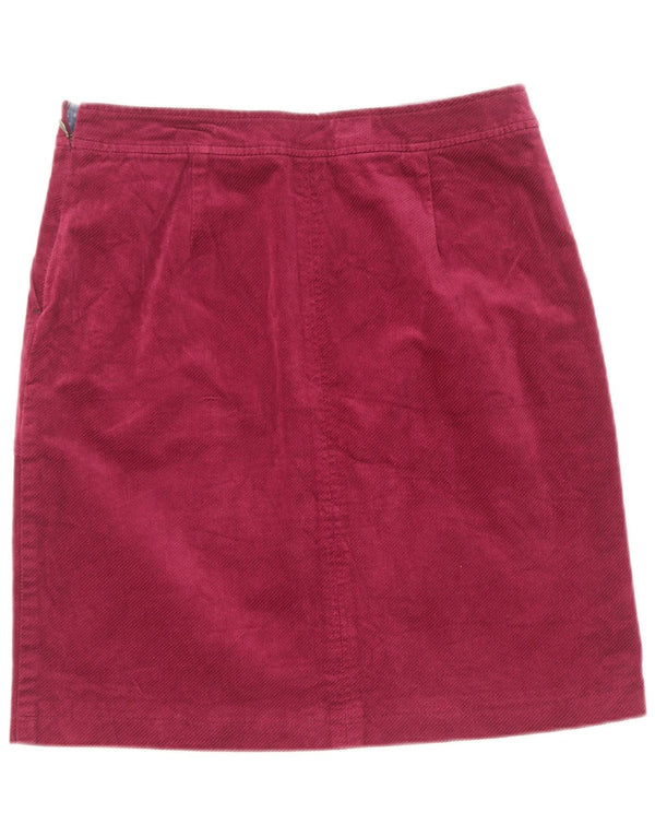 White Stuff Womens Corduroy Nederdel UK 10 Small W28 Maroon Cotton