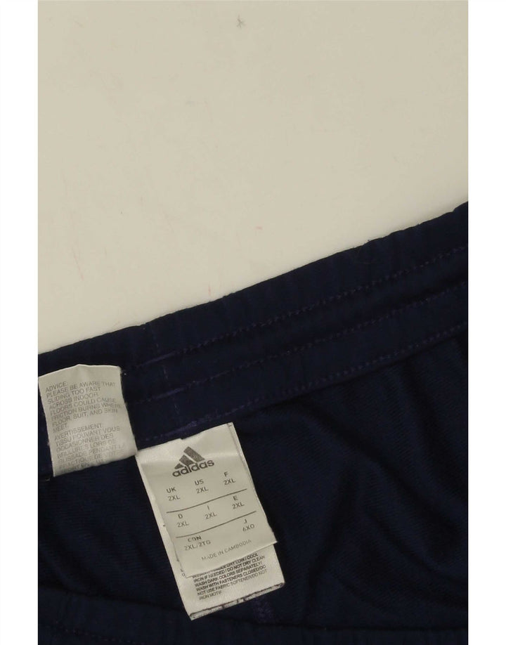 Adidas Mens Tracksuit Trousers Joggers 2XL  Navy Blue Polyester