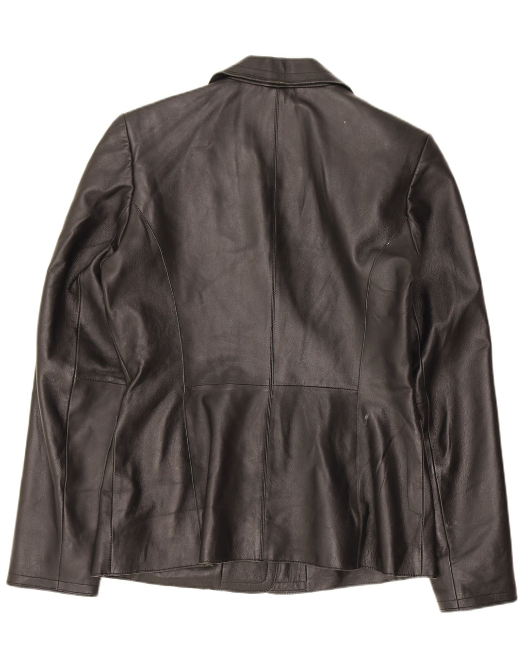 Cofi Veste blazer en cuir à 2 boutons pour femme UK 12 Noir moyen