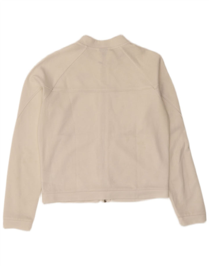 Puma Womens Crop Oversized Trainingsanzug Top Jacke UK 10 Small Weiß Polyester