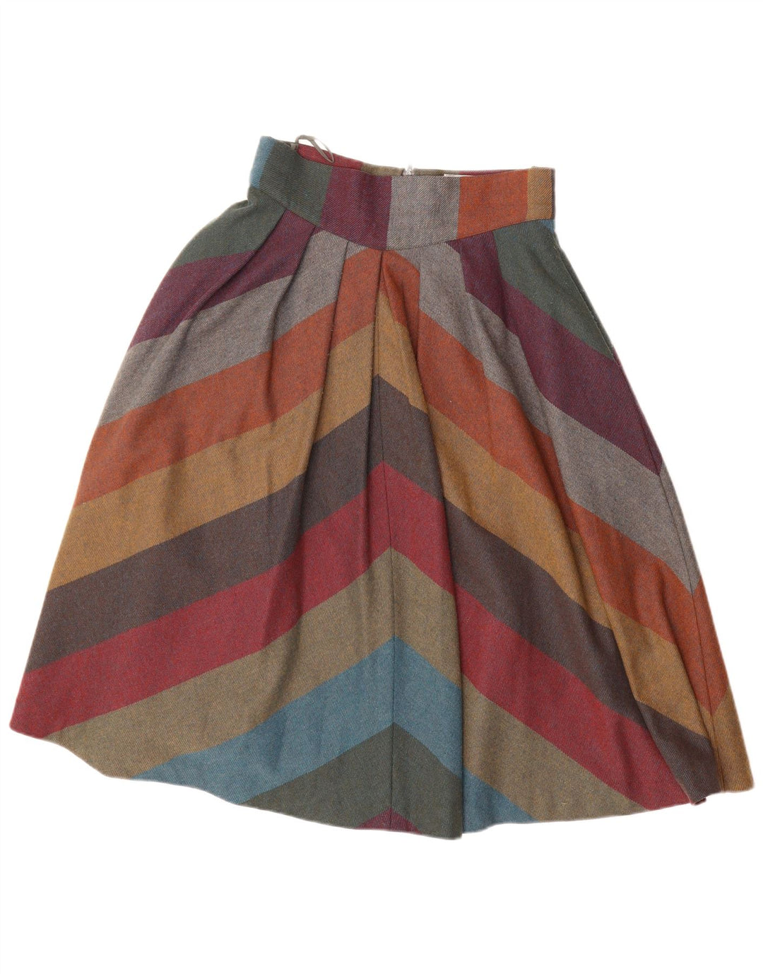 Gonna a trapezio da donna VINTAGE EU 40 media W30 a righe multicolori