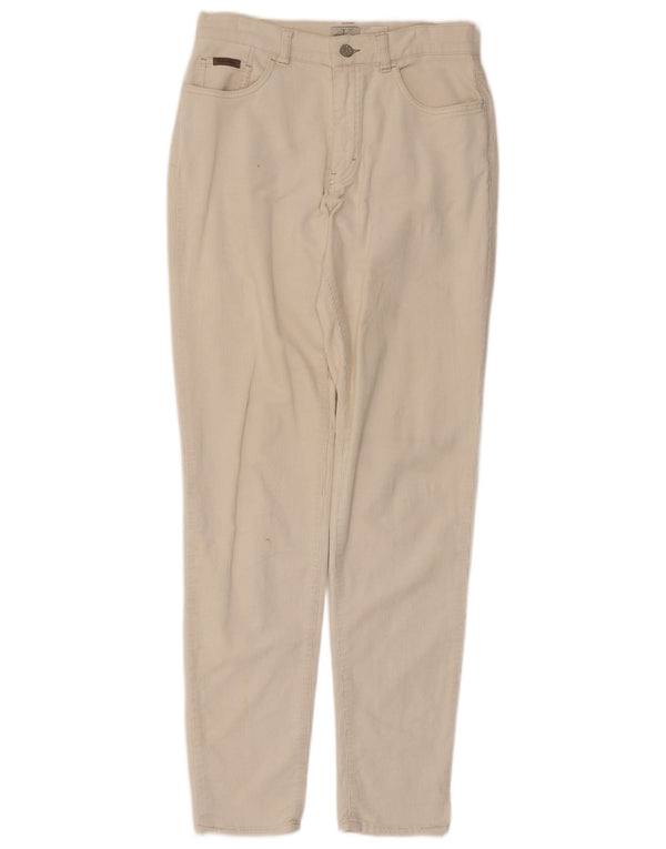 Calça feminina slim de veludo Calvin Klein W30 L32 algodão bege