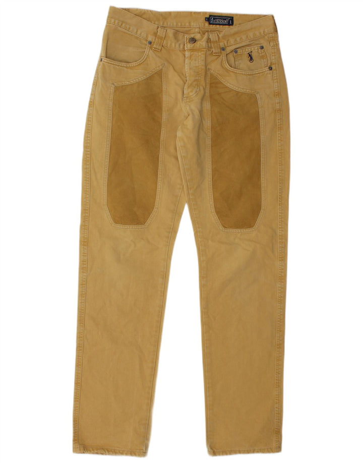 Jeckerson Mens Slim Jeans W32 L32 Yellow