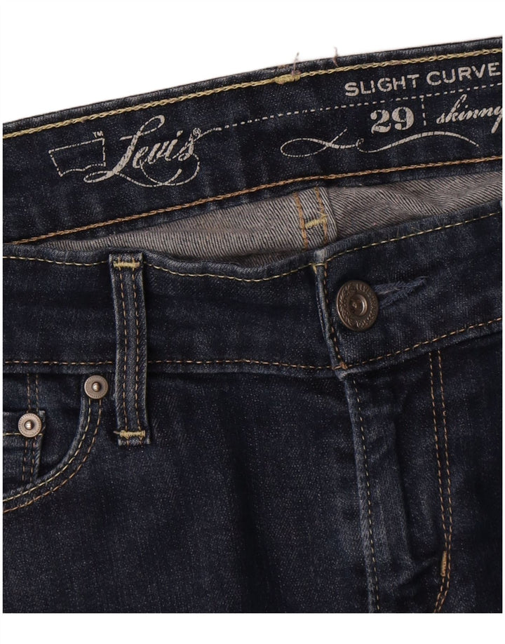 Levi's Womens Slight Curve Skinny Jeans W29 L33 Navy Blue