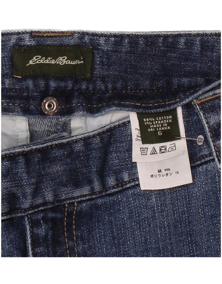 EDDIE BAUER Womens Capri Trousers US 6 Medium W30 L19 Blue Cotton