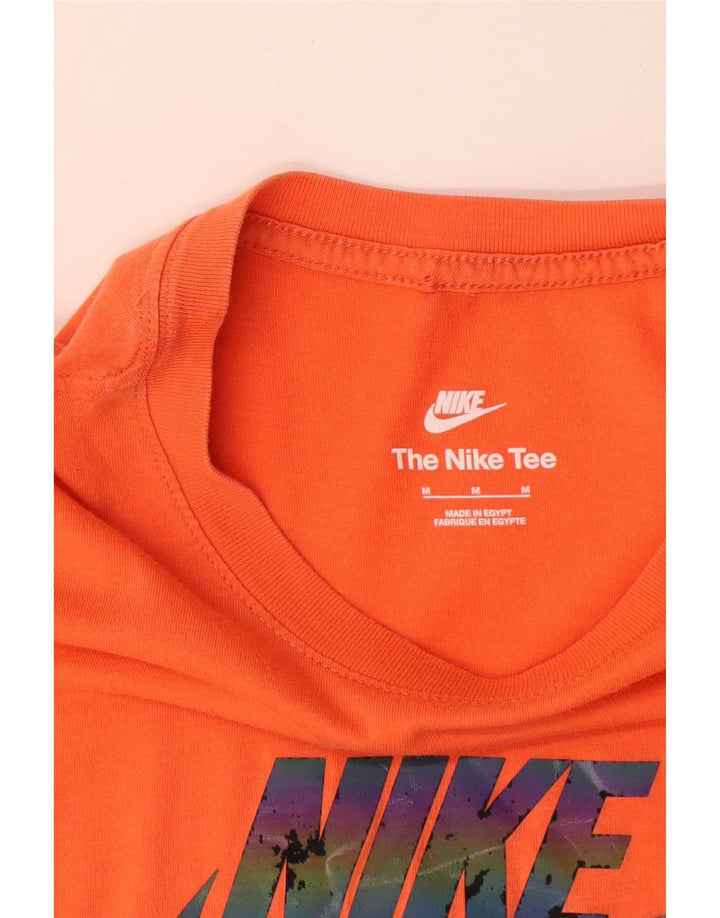 Nike Mens Graphic T-Shirt Top Medium Orange Cotton