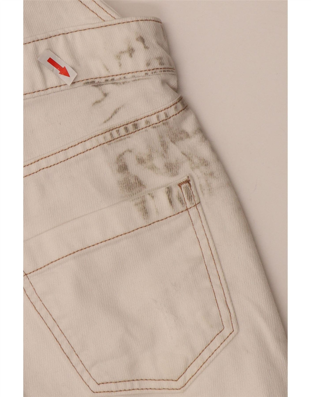 White Stuff Womens Dungarees Shorts UK 8 Small W30  White Cotton
