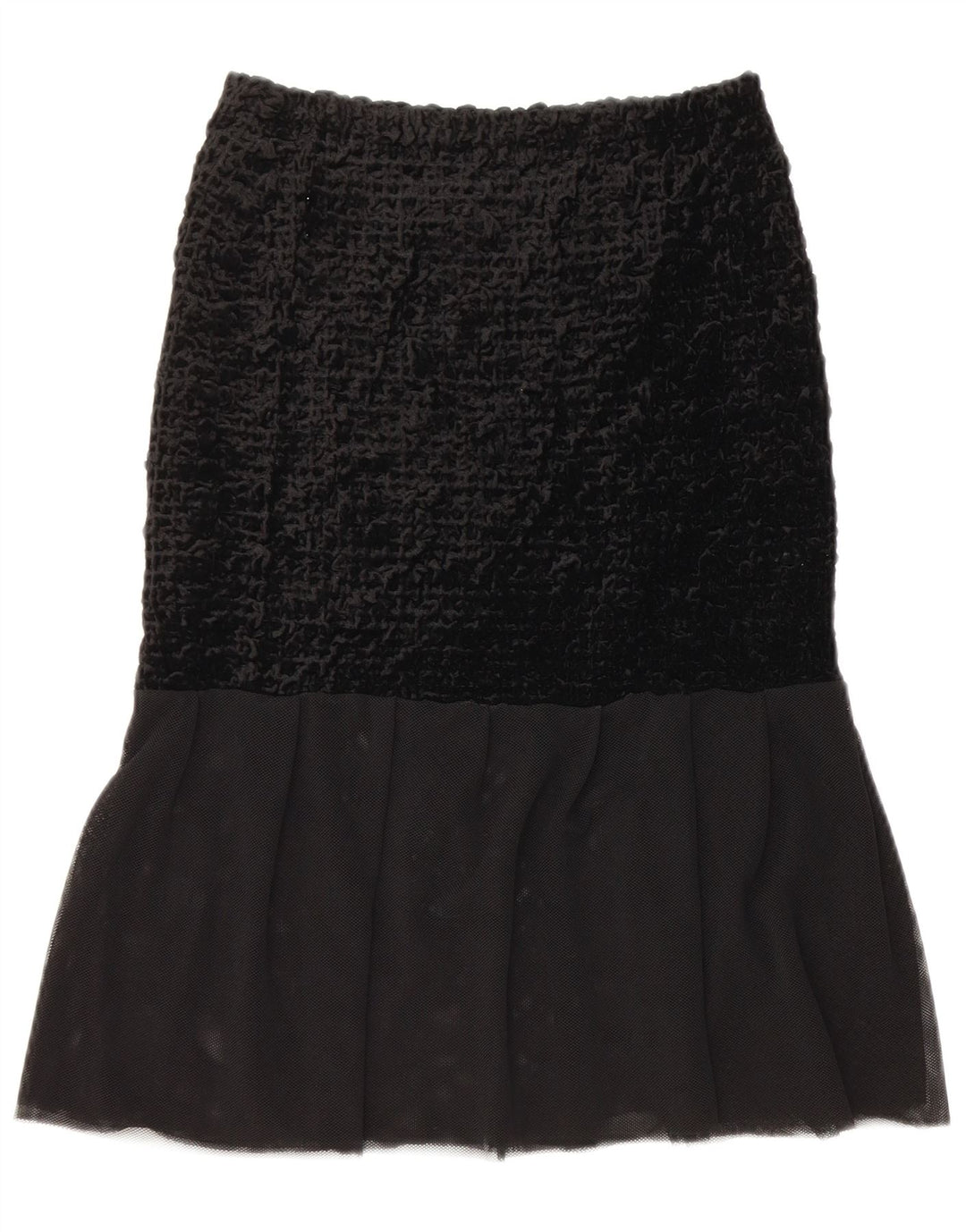 Gonna a tulipano vintage da donna W28 media nera